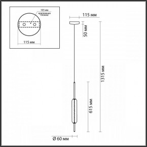 Подвесной светильник Odeon Light Reeds 4794/12L в Заводоуковске - zavodoukovsk.mebel24.online | фото 4