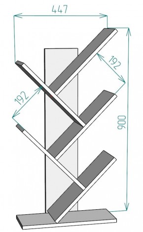 Полка для книг (S2) в Заводоуковске - zavodoukovsk.mebel24.online | фото 2