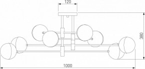 Потолочная люстра Eurosvet Nuvola 70129/8 латунь в Заводоуковске - zavodoukovsk.mebel24.online | фото 3