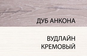 Шкаф 1D, OLIVIA, цвет вудлайн крем/дуб анкона в Заводоуковске - zavodoukovsk.mebel24.online | фото 3