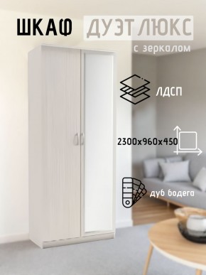 Шкаф 2-х створчатый Дуэт Люкс с зеркалом в Заводоуковске - zavodoukovsk.mebel24.online | фото 5