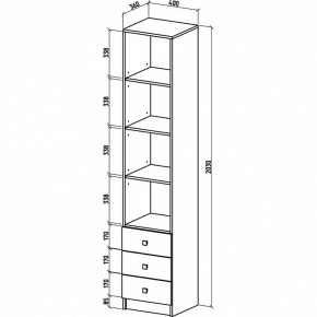 Шкаф для белья Бостон-3 в Заводоуковске - zavodoukovsk.mebel24.online | фото 2