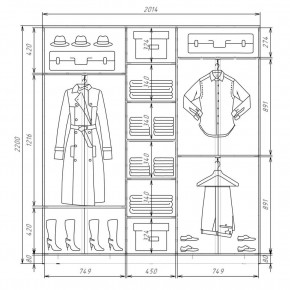 Шкаф-купе ХИТ 22-4-20-151 (420) в Заводоуковске - zavodoukovsk.mebel24.online | фото 2