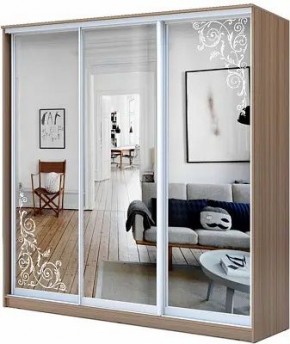 Шкаф-купе ХИТ 23-20/2-656 ОРНАМЕНТ в Заводоуковске - zavodoukovsk.mebel24.online | фото