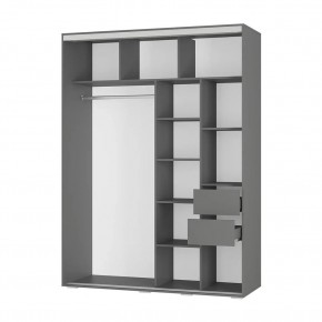 Шкаф-купе Крафт-6 1.6 м ШКК-06 (графит) в Заводоуковске - zavodoukovsk.mebel24.online | фото 2