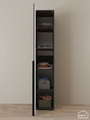 Шкаф Linnea MHR-1-2 2050х400х510 (Графит-М 11.1.25) в Заводоуковске - zavodoukovsk.mebel24.online | фото 4