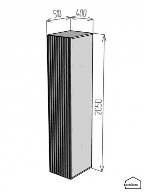 Шкаф Linnea MHR-1-3 2050х400х510 (Белый-М 11.1.2) в Заводоуковске - zavodoukovsk.mebel24.online | фото 2