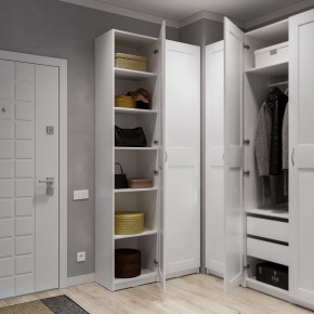 Шкаф МАКС однодверный узкий, цвет белый в Заводоуковске - zavodoukovsk.mebel24.online | фото 4
