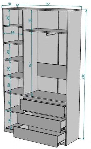 Шкаф Мальта H204 в Заводоуковске - zavodoukovsk.mebel24.online | фото 2