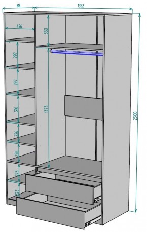 Шкаф Мальта H216 в Заводоуковске - zavodoukovsk.mebel24.online | фото 2