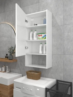 Шкаф навесной для ванной MH24-MA 450х960 (Белый-М 10.1.1) Белый глянец в Заводоуковске - zavodoukovsk.mebel24.online | фото 3