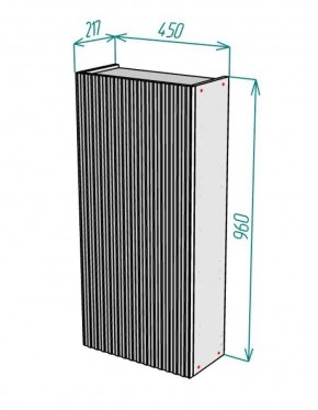 Шкаф навесной для ванной MH6-MA 450х960 (Белый-М 10.1.1) Белый глянец в Заводоуковске - zavodoukovsk.mebel24.online | фото 10