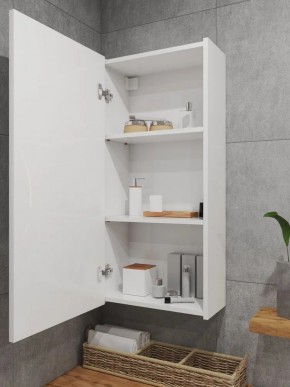 Шкаф навесной для ванной MH6-MA 450х960 (Белый-М 10.1.1) Белый глянец в Заводоуковске - zavodoukovsk.mebel24.online | фото 3