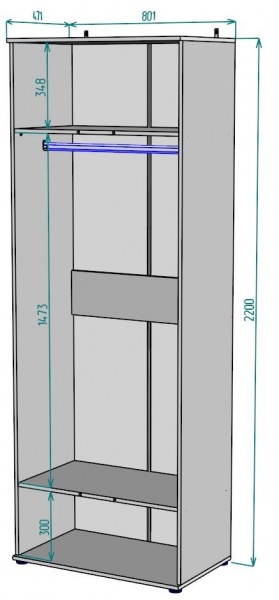 Шкаф Ольга H58 в Заводоуковске - zavodoukovsk.mebel24.online | фото 2