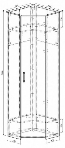 Шкаф платяной Агата АТ-8 в Заводоуковске - zavodoukovsk.mebel24.online | фото 4