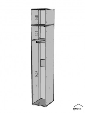 Шкаф с антресолью Linnea MHR-1A-1 2450х400х510 (Белый-М 11.1.2) в Заводоуковске - zavodoukovsk.mebel24.online | фото 3