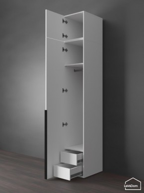 Шкаф с антресолью Linnea MHR-1A-3 2450х400х510 (Белый-М 11.1.1) в Заводоуковске - zavodoukovsk.mebel24.online | фото 6