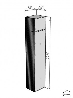 Шкаф с антресолью Linnea MHR-1A-3 2450х400х510 (Белый-М 11.1.2) в Заводоуковске - zavodoukovsk.mebel24.online | фото 2