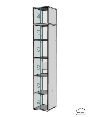 Шкаф с антресолью Linnea MHR-1POA-2 2450х400х510 (Белый-М 11.1.2) в Заводоуковске - zavodoukovsk.mebel24.online | фото 3