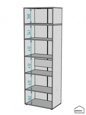 Шкаф с антресолью Linnea MHR-2A-2 2450х800х510 (Белый-М 11.1.1) в Заводоуковске - zavodoukovsk.mebel24.online | фото 3