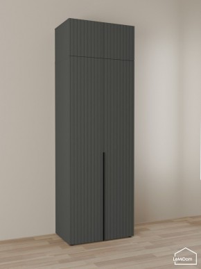 Шкаф с антресолью Linnea MHR-2A-4 2450х800х510 (Графит-М 11.1.25) в Заводоуковске - zavodoukovsk.mebel24.online | фото 1