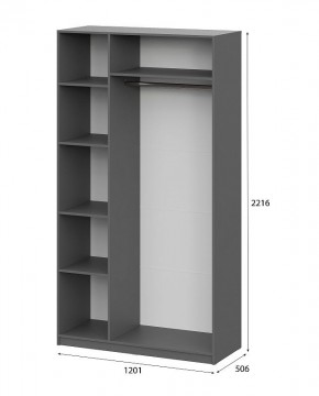 Шкаф ШК-5 (1200) Графит серый в Заводоуковске - zavodoukovsk.mebel24.online | фото 5