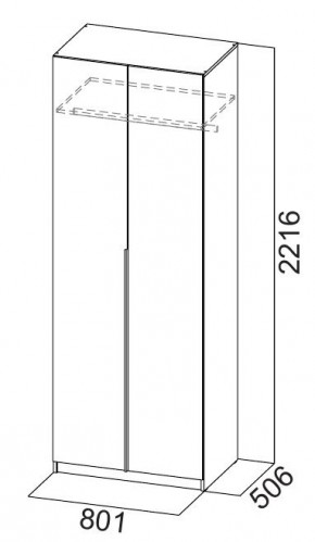 Шкаф ШК-5 (800) Графит серый в Заводоуковске - zavodoukovsk.mebel24.online | фото