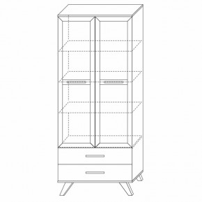 Шкаф-витрина 800 Вега Скандинавия в Заводоуковске - zavodoukovsk.mebel24.online | фото 3
