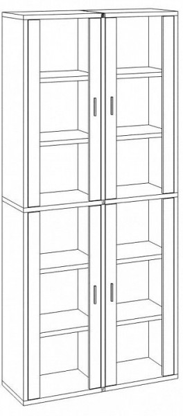 Шкаф-витрина Домино СУ(ш2в2)+4ФС в Заводоуковске - zavodoukovsk.mebel24.online | фото 2