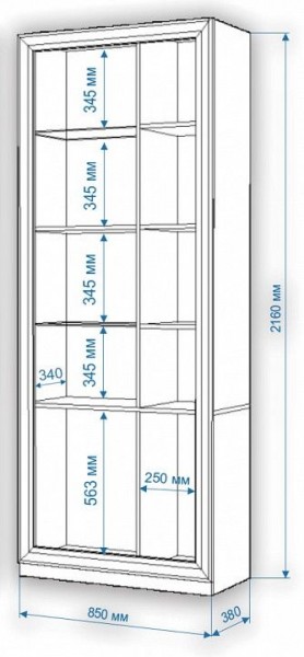 Шкаф-витрина Нобиле ШВтВ-ФСД-БЯН в Заводоуковске - zavodoukovsk.mebel24.online | фото 3