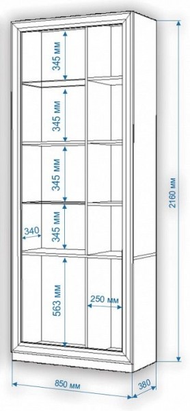 Шкаф-витрина Нобиле ШВтВ-ФСД-ФГК в Заводоуковске - zavodoukovsk.mebel24.online | фото 3