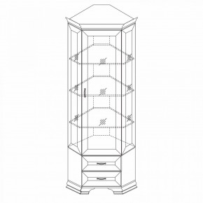 Шкаф-витрина угловой Сиена в Заводоуковске - zavodoukovsk.mebel24.online | фото 2