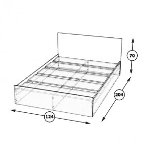 Стандарт Кровать 1200, цвет дуб сонома, ШхГхВ 123,5х203,5х70 см., сп.м. 1200х2000 мм., без матраса, основание есть в Заводоуковске - zavodoukovsk.mebel24.online | фото