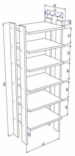 Стеллаж для обуви Cross СТЕЛ1 в Заводоуковске - zavodoukovsk.mebel24.online | фото 4