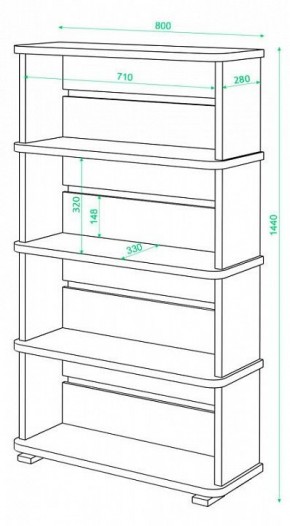 Стеллаж Домино СБ-25/4 в Заводоуковске - zavodoukovsk.mebel24.online | фото 3
