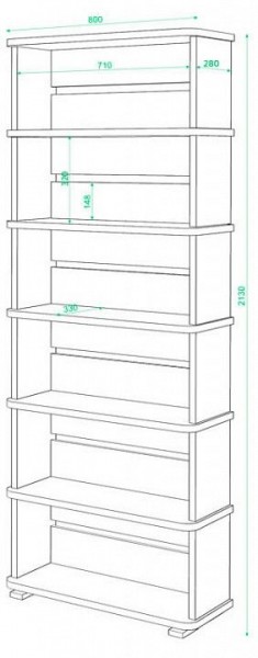 Стеллаж Домино СБ-25/6 в Заводоуковске - zavodoukovsk.mebel24.online | фото 2