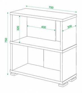 Стеллаж книжный Домино нельсон СБ-10_2 в Заводоуковске - zavodoukovsk.mebel24.online | фото 3