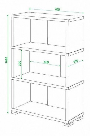 Стеллаж книжный Домино нельсон СБ-10_3 в Заводоуковске - zavodoukovsk.mebel24.online | фото 3