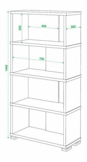 Стеллаж книжный Домино СБ-10_4 в Заводоуковске - zavodoukovsk.mebel24.online | фото 2
