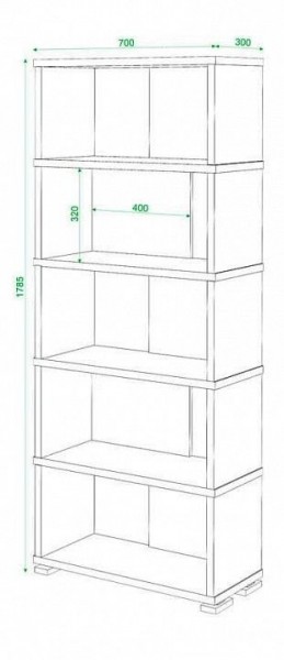 Стеллаж книжный Домино СБ-10_5 в Заводоуковске - zavodoukovsk.mebel24.online | фото 3