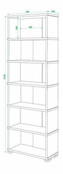 Стеллаж книжный Домино СБ-10_6 в Заводоуковске - zavodoukovsk.mebel24.online | фото 2