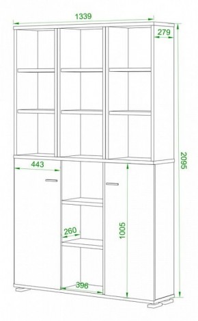 Стеллаж комбинированный Домино нельсон ПУ-40-6 в Заводоуковске - zavodoukovsk.mebel24.online | фото 2