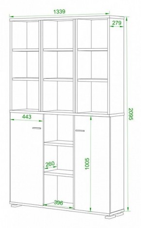 Стеллаж комбинированный Домино ПУ-40-6 в Заводоуковске - zavodoukovsk.mebel24.online | фото 2