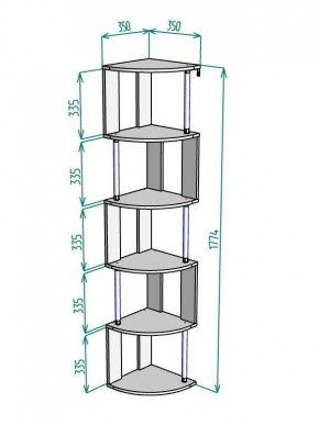 Стеллаж Maria S113-MA (Графит) в Заводоуковске - zavodoukovsk.mebel24.online | фото 3