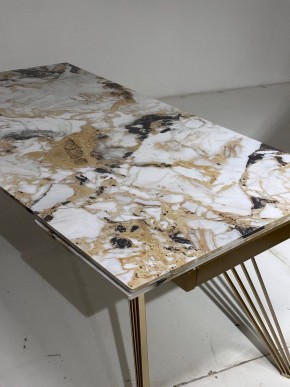 Стол ACERRA NEW 160 GLOSS GRAND JADE SOLID CERAMIC/ каркас цвета шампань, ®DISAUR в Заводоуковске - zavodoukovsk.mebel24.online | фото 5