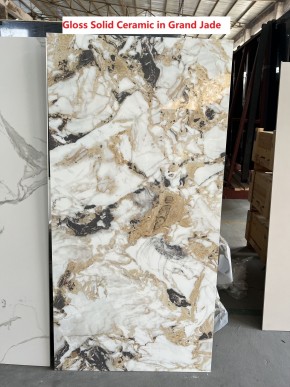 Стол ACERRA NEW 160 GLOSS GRAND JADE SOLID CERAMIC/ каркас цвета шампань, ®DISAUR в Заводоуковске - zavodoukovsk.mebel24.online | фото 6