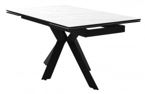 Стол BELLUNO 160 MARBLES KL-99 Белый мрамор матовый, итальянская керамика/ черный каркас, ®DISAUR в Заводоуковске - zavodoukovsk.mebel24.online | фото 2