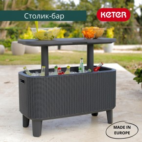 Стол Беви Бар (Bevy Bar Large Cool Bar), графит в Заводоуковске - zavodoukovsk.mebel24.online | фото 1