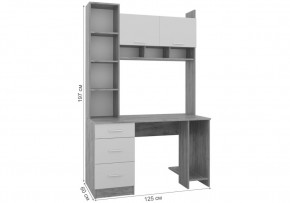 Компьютерный стол Бишоп 5 дуб сонома / белый в Заводоуковске - zavodoukovsk.mebel24.online | фото