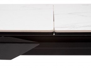 Стол CREMONA 140 HIGH GLOSS STATUARIO Белый мрамор глянцевый, керамика/ черный каркас, ®DISAUR в Заводоуковске - zavodoukovsk.mebel24.online | фото 5